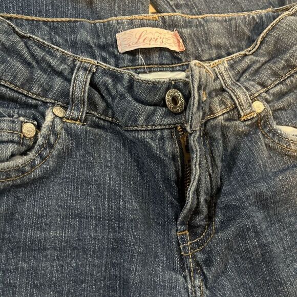 Levi' GIRLS DENIM BLUE JEANS SIZE 8 REGULAR WITH BACK FLAP POCKETS GUC - Picture 4 of 6